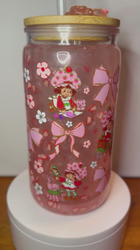 Berry Bow Acrylic Snow Globe Cup